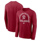USC Trojans Men's Nike Cardinal Cotton Legacy Uni Arch Long Sleeve T-Shirt